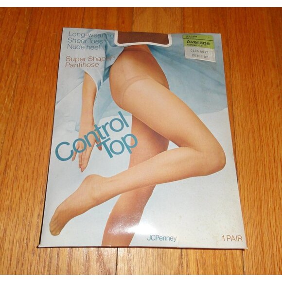 Vintage JC Penney Super Shaper Pantihose size Average nude pantyhose sissy - Picture 2 of 9